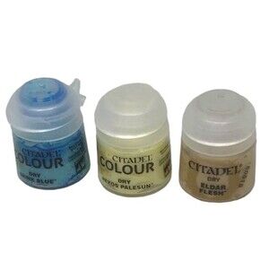Citadel Colour Paint DRY Hexos Palesun Eldar Flesh Skink Blue Model Lot 3 NEW